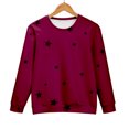 thumbnail image 4 of Bovemsi Womens Sweatshirts Women's Sports Shirt With Star Pattern Pullover Round Neck Long Sleeved Autumn Top Fall Fashion Outfits 2025 Clothes, 4 of 9
