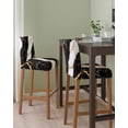thumbnail image 2 of Black Marble Bar Stool Covers Set of 6, Luxury Gold White Abstract Cracks Artwork Stretch Washable Bar Chair Covers with Backs, Removable Pub Counter Height Chair Cover for Kitchen Dining Room Cafe, 2 of 7