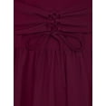 thumbnail image 7 of iixpin Victorian Maiden Pioneer Halloween Dress-up for Girls Medieval Bell Sleeve Maxi Dress Gown Burgundy 14, 7 of 7