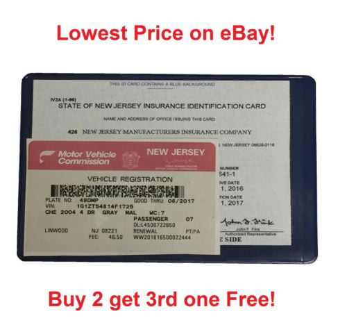 1 AUTO CAR TRUCK INSURANCE REGISTRATION ID CARD CASE WALLET HOLDER RED one 