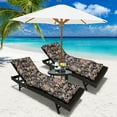 thumbnail image 6 of Eurhowing 71" Outdoor Chaise Lounge Cushion Waterproof, 4" Thick High-Density Foam Patio Furniture Cushion, UV & Fade Resistant Sun Lounger Pad, Black Flowers, 6 of 7