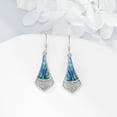 Abalone Shell Drop Earrings for Women 925 Sterling Silver Celtic Knot ...