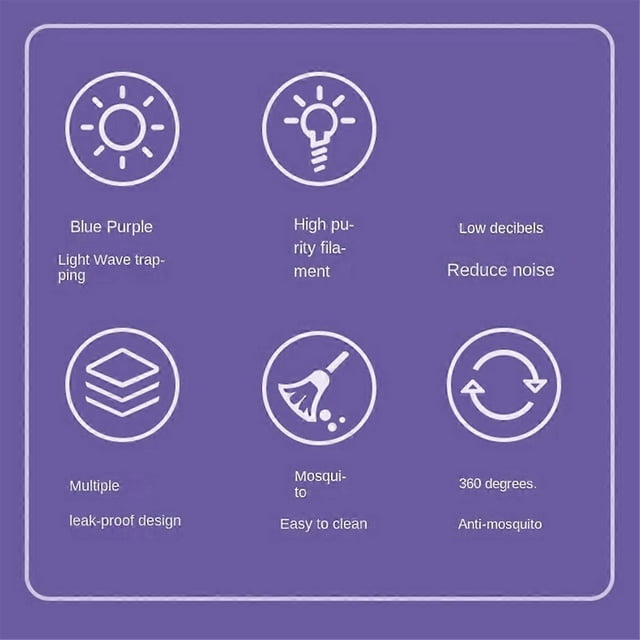 High Effective Mosquito Zapper Lamp LED Purple Light Lights Induce Mosquito Lamp Hanging Electric Mosquito Ware EU Plug