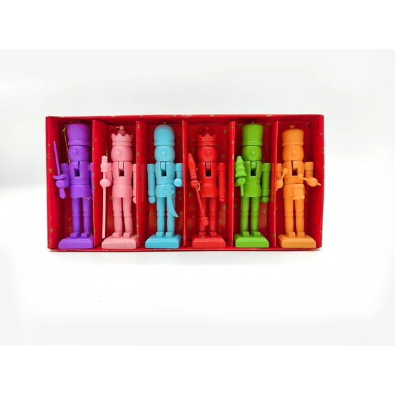 Colorful Wooden Nutcracker Ornaments Wizardi Set F07M6-18