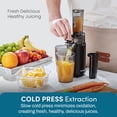 thumbnail image 4 of Elite Gourmet Masticating Juicer Machines, 12-inch Juicer, Masticating Cold Press Juicer Machines, Juicer for Vegetables and Fruits, Easy to Clean Juicer, Charcoal Grey, 4 of 5