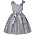 thumbnail image 3 of FAOWME Toddler Kids Girls Prints Sleeveless Party Hoilday Frocks Court Style Bowknot Dress Princess Sundress Grey 5-6 Years, 3 of 4
