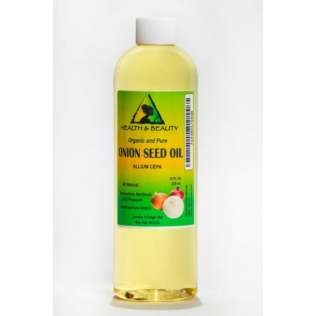 Huile de Graines d'Oignon Pressée à Froid 100 % pure Entièrement Naturelle 12 oz