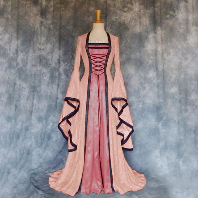 Gspmoly Robes d'Été pour Femmes 2025, Robe Princesse à Manches Trompette Unie Style pour Femmes, Robes d'Été pour Femmes Soldes d'Été Liquidation