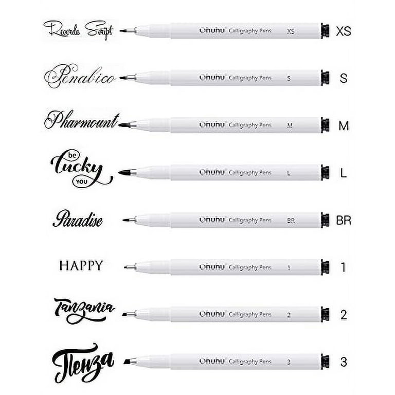 Ohuhu Calligraphy Pens for Beginners: Ohuhu 8 Sizes Calligraphy Markers for  Lettering Writing Sketching Art Drawing Illustration Scrapbooking  Journaling Hand Lettering Pens for Beginners Artists 