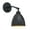Black, variant on Pathson Industrial Vintage Slope Pole Wall Mount Single Sconce with 6.7" Oval Dome Clear Glass Shade Wall Sconce Light Lamp Fixture