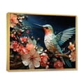 thumbnail image 2 of Designart "Teal Pink Hummingbird euphony" Animals Floater Framed Canvas Wall Art, 2 of 7