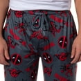 thumbnail image 4 of Marvel Comics Deadpool Pajamas Men's Logo Fight Pose Lounge Pj Pants, 4 of 5