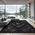 thumbnail image 2 of ODIKA 6'x9' Washable Area Rug Easy Care, Non-Shedding, Cosmic Night Sky Featuring Twinkling Stars And Lunar Celestial Art for Queen Size Bedroom Under Bed Master Suite, 2 of 7
