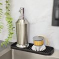 thumbnail image 3 of Silicone Drain Tray For Tableware Water Cup Fruit Vegetable Kitchen Sink Organizer Storage Tray Sponge Holder Soap Dispenser,Green, 3 of 7