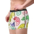 thumbnail image 4 of Bingfone Colorful Pattern With Cute Chameleons Men'S Underwear - Casual Stretch Boxer Briefs-Xx-Large, 4 of 9