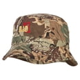 thumbnail image 2 of Number 1 Dad Outline Embroidered Bucket Hat - Leaf Camo OSFM, 2 of 5