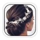 thumbnail image 1 of Diadema HEREAD Flower Bride para bodas, enredaderas, perlas, diamantes de imitación, accesorios para mujeres y niñas (plata A), 1 of 7