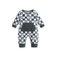 thumbnail image 1 of Newborn Baby Halloween Outfits Long Sleeve Pocket Jumpsuit Pumpkin Plaid Print Toddler Rompers for Infant Girls Boys Fall Clothes, 1 of 9