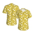 thumbnail image 3 of Goofa Tulips Flowers Pattern Women's Slim-Fit Short-Sleeve V-Neck T-Shirt,Classic-Fit Short-Sleeve V-Neck T-Shirt-Medium, 3 of 5