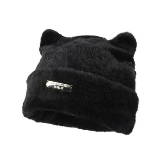 Warm Cat Ear Beanies Soft Warm HatCute Plush Hat Women US W8Q0