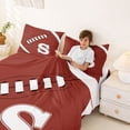 thumbnail image 3 of Erosebridal Sport Rugby Letter Monogrammed S Bed Sheets 4pcs for Teens,Football Gamer King Sheets for Boys Girls,Super Cozy Room Decor, 3 of 5