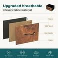 thumbnail image 3 of 6 Drawer Dresser with Wood Top,Wide Chest Of Drawers Nightstand Storage Tower Storage Dresser Fabric Dresser for Living Room, Bedroom, Hallway, Nursery, Front Door, Rustic Brown, 3 of 8