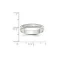 thumbnail image 3 of 14k White Gold 4mm Milgrain Plain Classic Dome Men's Wedding Band Ring Size 13.5, 3 of 4