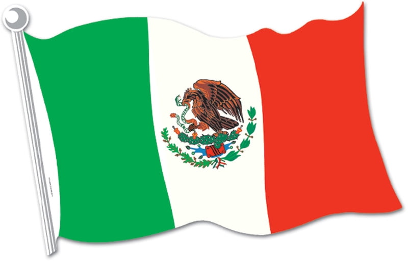 Mexican Flag Cutout(Pack of 24) by DDI