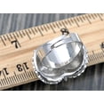 thumbnail image 3 of Alilang Womens Adjustable Silvery Tone Dark Blue Gemstone Big Eyed Wise Owl Head Ring, 3 of 4