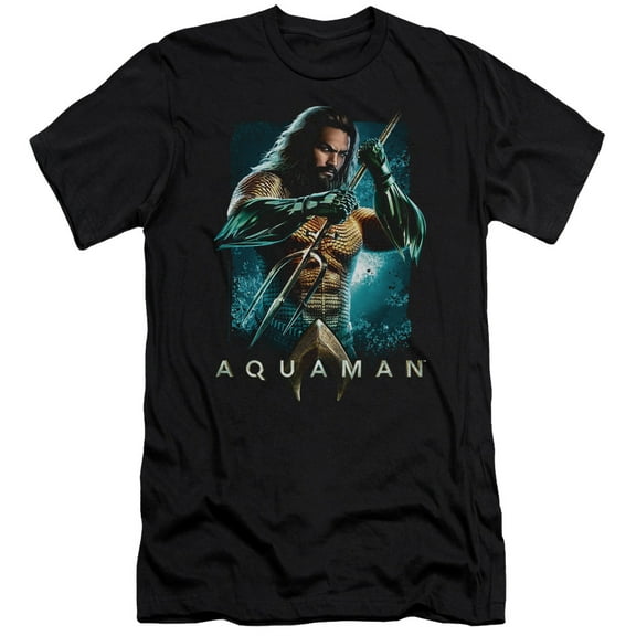Aquaman Movie - Trident - Premium Slim Fit Short Sleeve Shirt - Small