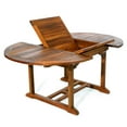 thumbnail image 2 of All Things Cedar 5-Piece Oval Extension Table Stacking Chair Set with White Cushions, 2 of 3