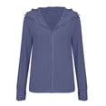 thumbnail image 6 of Womens Sun Protection Hoodie Zip Up Long Sleeve Lightweight Summer Outdoor Jacket With Pockets, 6 of 9