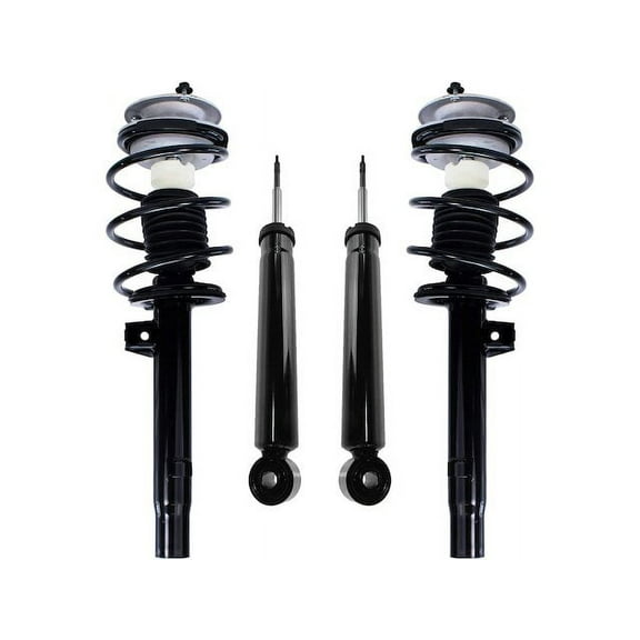Front and Rear Suspension Strut and Shock Absorber Assembly Kit - Compatible with 2000 BMW 323Ci Base