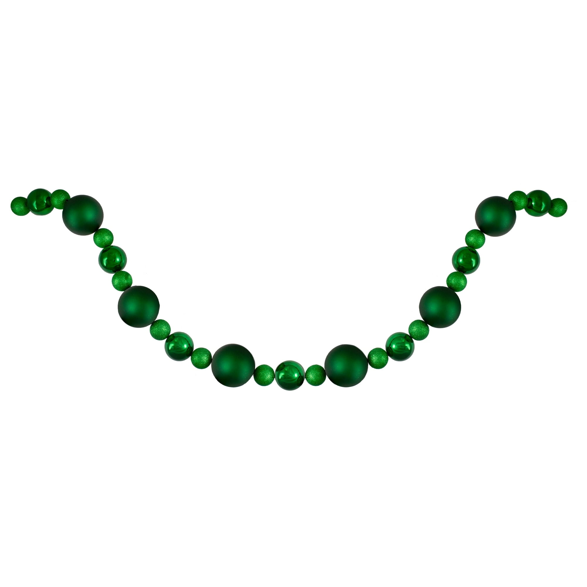 6' Shatterproof Ball Artificial Christmas Garland - Unlit Red Green Burgundy and Gold