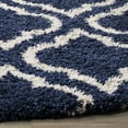 thumbnail image 3 of SAFAVIEH Hudson Louise Plush Geometric Shag Area Rug, Navy/Ivory, 3' x 3' Round, 3 of 5