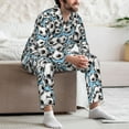 thumbnail image 7 of Uemuo Football Soccer Ball Pattern 2-Piece Loungewear Set - Men’s Soft Sleepwear, Cozy Winter PJs, Comfy Sleep Set-Large, 7 of 7