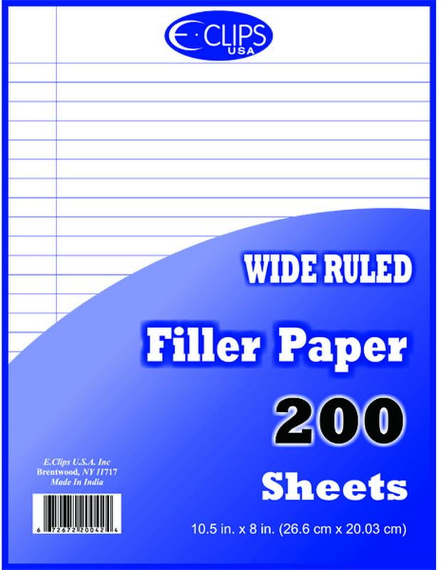 Binder Filler Paper - 200 sheets - WR-10.5" x 8"(Pack of 36 ) - Walmart.com