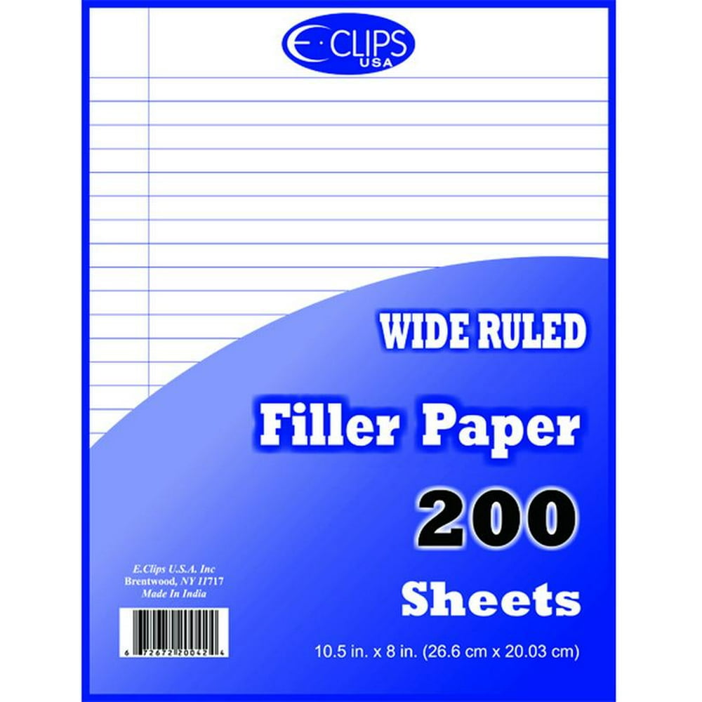Binder Filler Paper 200 sheets WR10.5" x 8"(Pack of 36 ) Walmart