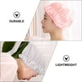 thumbnail image 4 of EeaseCA 2pcs Elastic Shower Caps Polyester Waterproof Bathing for Kitchen Bathroom, 4 of 8