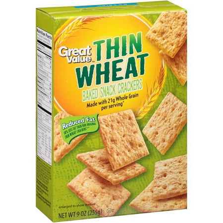 Great Value Wheat Crackers, 9 oz
