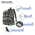 thumbnail image 3 of Rateoe Bowling Ball Pattern Durable Canvas Backpack for Men & Women – Stylish & Lightweight – Adjustable Straps, Multiple Pockets – Fits 15-17 Inch LaptopsMedium, 3 of 5