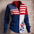 thumbnail image 2 of Tops for Women Trendy Casual Patriotic American Flag 250Th Anniversary Blouse Summer Tops, 2 of 3