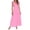 Pink, variant on Honeeladyy Womens Summer V Neck Tie Strap Maxi Dress Solid Color Sleeveless Long Dress Spaghetti Strap Flowy Dresses Yellow XXXXXL
