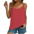 thumbnail image 2 of Tittly Tank Top for Women Womens Loose Tank Tops Summer Tops for Women Cotton Linen Camisole Tops For Women Spaghetti Strap Fit Tank Top Summer 2025 Sleeveless Shirts Red, 2 of 9
