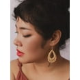 thumbnail image 6 of Boho Chic Handmade Rattan Wood Dangle Drop Earrings for Women, Bohemian Summer Beach Statement Jewelry Gift for Women, 6 of 7