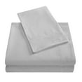 thumbnail image 3 of Topcobe Solid Color Bed Sheet Set for Adults Teens, Full Size Light Gray, 3 of 6