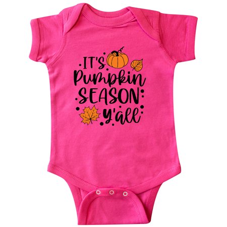 

Inktastic Thanksgiving It s Pumpkin Season Y all with Fall Leaves Gift Baby Boy or Baby Girl Bodysuit