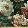 thumbnail image 2 of Ambesonne Vintage Floral Fabric by the Yard Upholstery, Peonies Realistic, 3 Yards, Pale Pink Blue Grey, 2 of 5