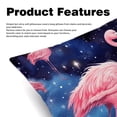 thumbnail image 2 of Flamingo Pillow Covers Set of 2 with Unique Patterns for Bed, Chair, and Throw Pillows - Available in 16x16, 18x18, and 20x20 Inchesfor Various Occasions, 2 of 6