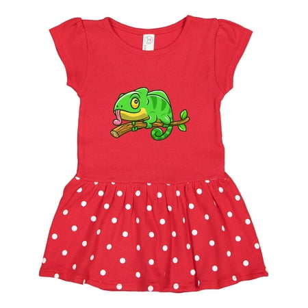 

Inktastic Cute Chameleon Gift Toddler Girl Dress